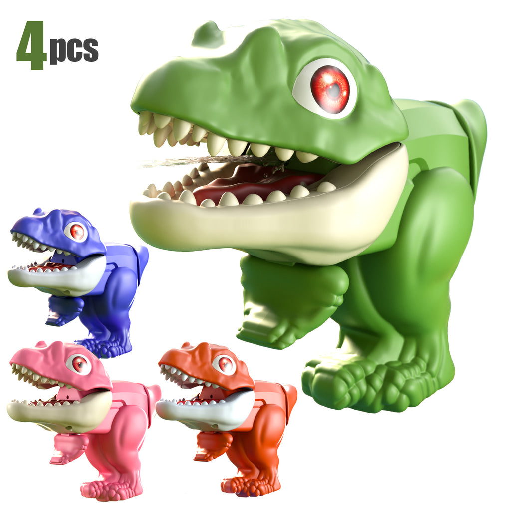Mini Dinosaur Water Squirt Guns, 4 Pcs Tyrannosaurus Water Blaster, Kids Summer Pool Beach Toy Clearance Stock