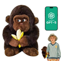 7 Inch Cute Gorilla Plush Toy Clearance, Soft Fluffy Brown Monkey Stuffed Animal Holding Banana, Small Ape Plush Doll Gift for Kids Birthday Home Decor