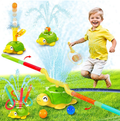 Clearance Multi Color Turtle Water Sprinkler Toy for Kids, 4 in 1 Outdoor Backyard Splash Play Toy, Floating Ball Ring Toss Summer Lawn Water Toy for Toddlers