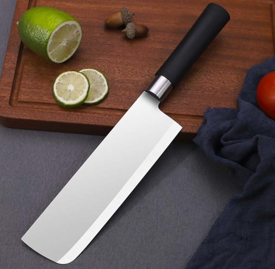 Kitchen Knife Set Clearance, High Carbon Stainless Steel Nakiri Cleaver Chef Santoku Paring Knife, Wooden Handle Sharp Cutting Knives for Meat Vegetable Fruit