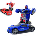 2 in 1 Bump & Go Transforming Car Robot Toy Clearance, Electric Auto Deformation Race Car with LED Lights & Music, Kids Toddler Vehicle Toy Mixed Colors