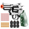 Clearance Shell Ejecting Revolver Foam Blaster, Smith & Wesson Style Manual Toy Pistol with EVA Soft Bullets & Targets, Kids Outdoor Shooting Game Toy