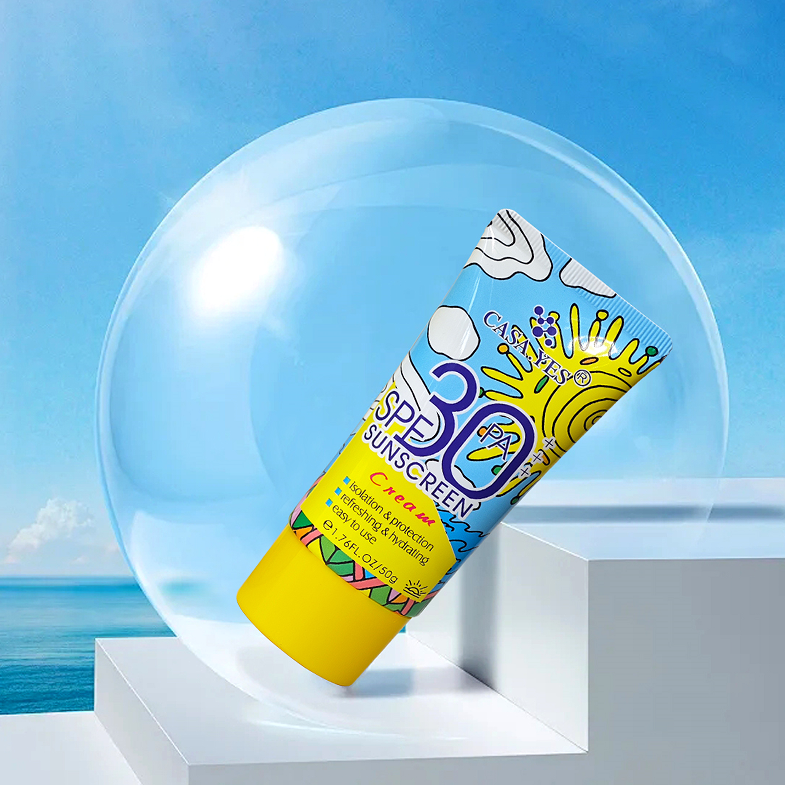 Clearance CASA.YES SPF30 PA++ Sunscreen Cream, Refreshing Hydrating UV Protection Sun Lotion, Non-Greasy Facial Body Sunblock 50g