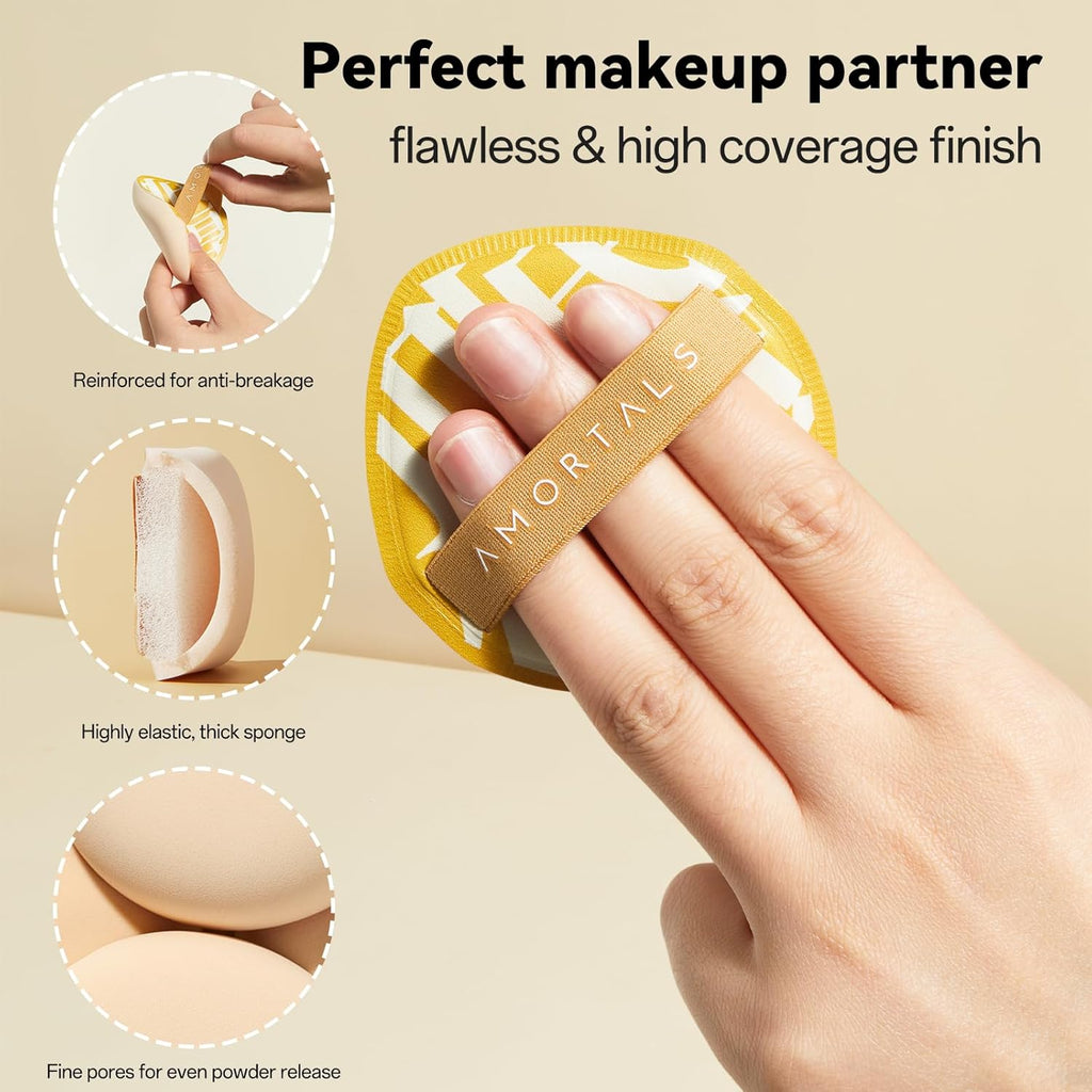 Clearance 1000pcs Wet & Dry Dual-Use Makeup Foundation Puff, Soft Flocking Powder Puff
