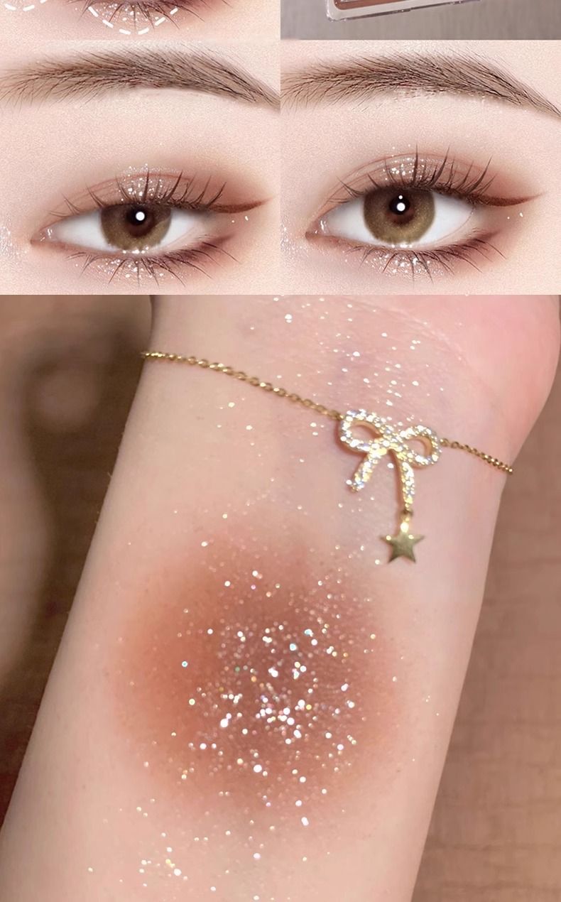9 Shades Neutral Eyeshadow Palette, Matte + Sparkle Glitter Eye Makeup, Earth Tone Eyeshadow Compact, Mixed Styles Random Delivery Clearance Stock