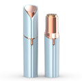 Clearance Lipstick Shaped Electric Facial Hair Remover, Portable USB Rechargeable Women Eyebrow Peach Fuzz Trimmer, Painless Face Epilator