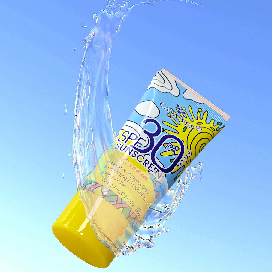 Clearance CASA.YES SPF30 PA++ Sunscreen Cream, Refreshing Hydrating UV Protection Sun Lotion, Non-Greasy Facial Body Sunblock 50g