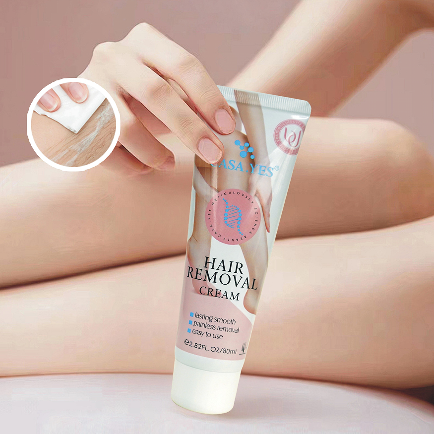 Clearance CASA.YES Painless Hair Removal Cream, Gentle Body Depilatory Cream for Arms Legs Underarms, Long Lasting Smooth Skin 80ml