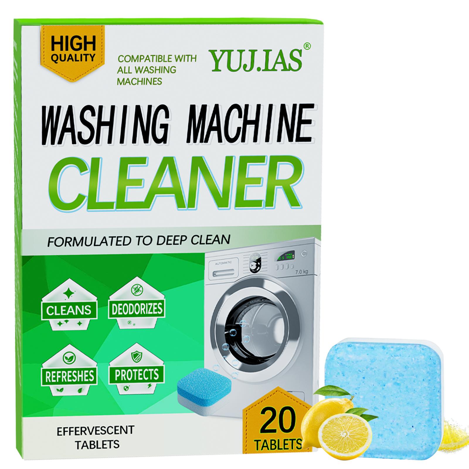 Washing Machine Cleaner Tablets - 20 Pack. Formulated for Pet Owners.Washer Machine Cleaner Remove Stubborn Pet Hair, Residue, Grime and Odors,Compatible with HE, Top & Front Load Washer