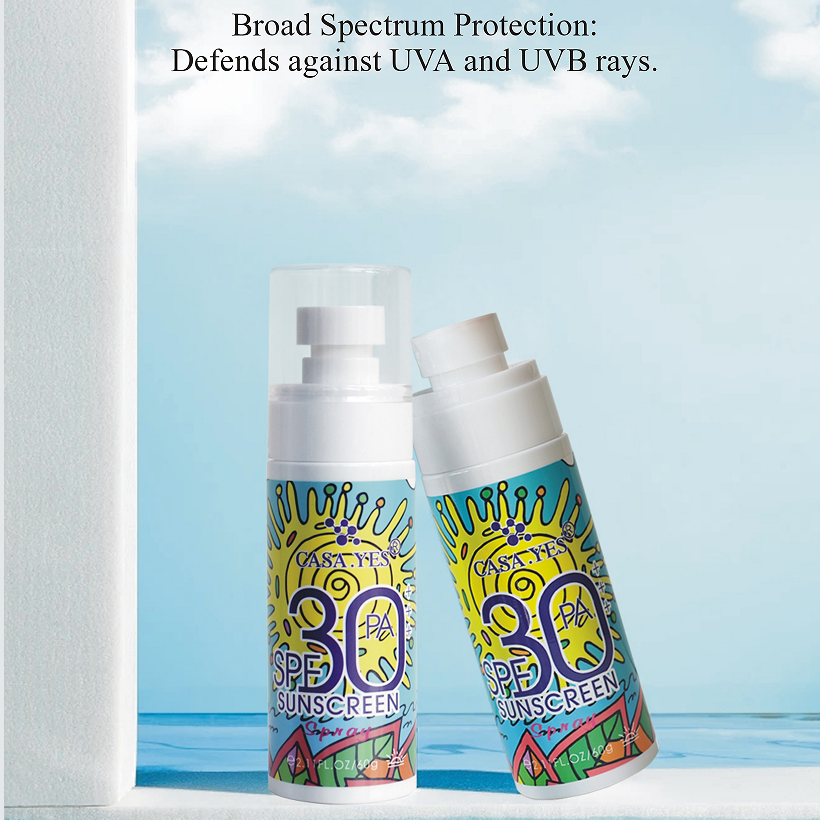 Clearance CASA.YES SPF30 PA++ Sunscreen Spray, Refreshing Hydrating UV Protection Mist, Portable Face & Body Sun Protection Spray 60g