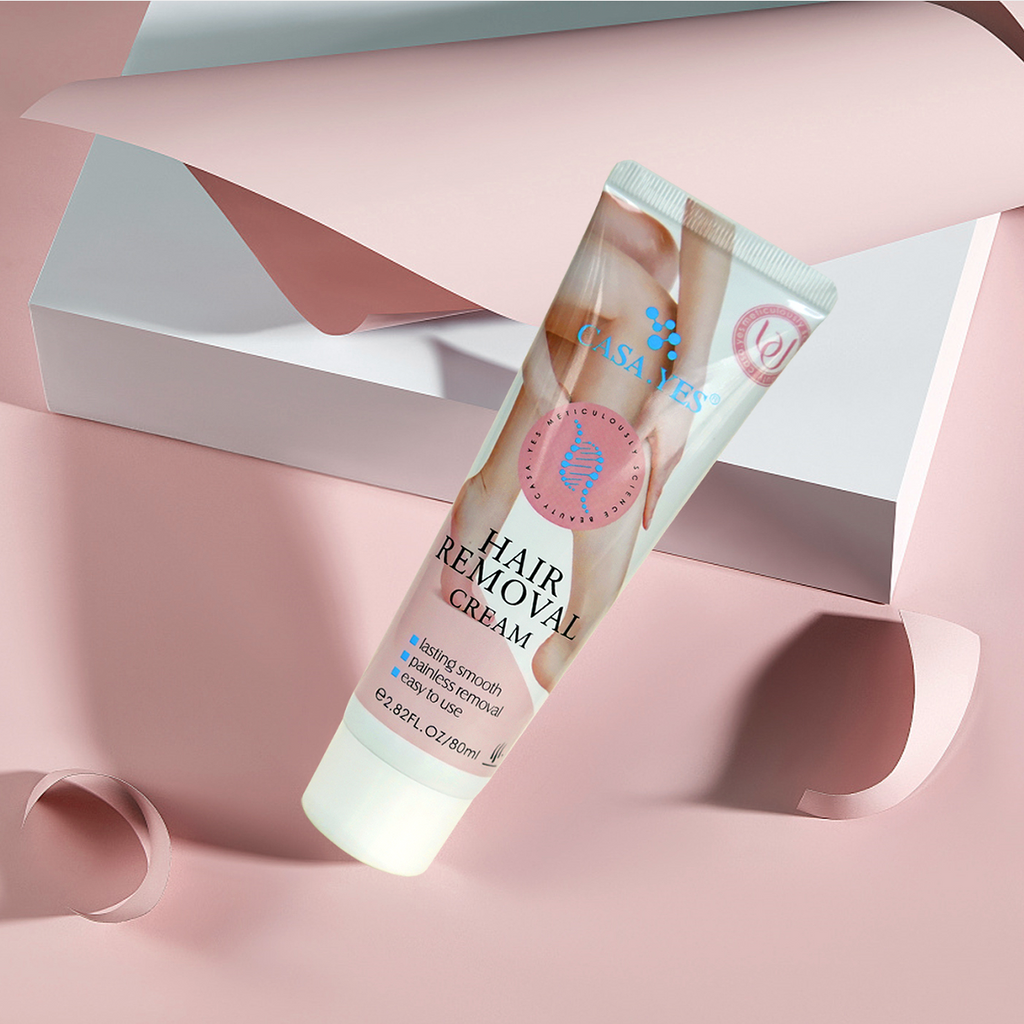 Clearance CASA.YES Painless Hair Removal Cream, Gentle Body Depilatory Cream for Arms Legs Underarms, Long Lasting Smooth Skin 80ml
