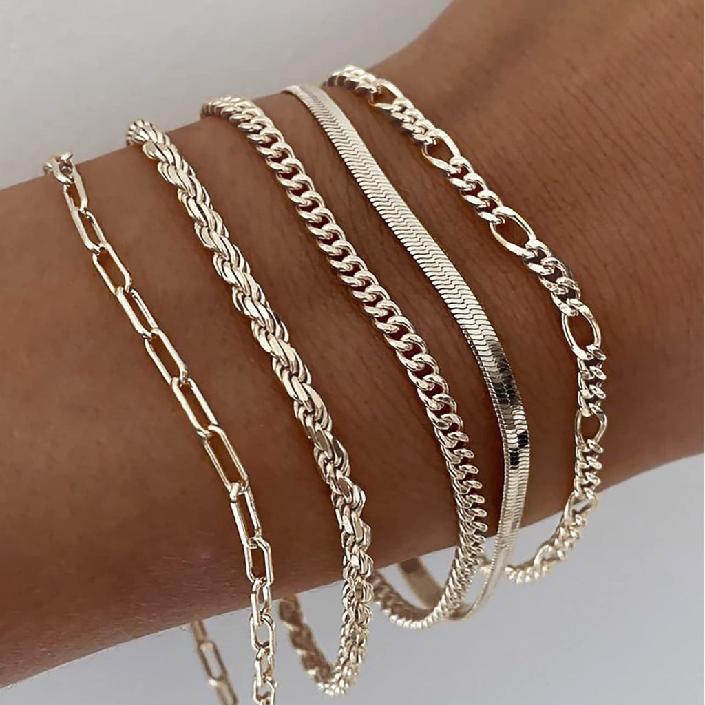 Clearance Women Gold Silver Fashion Jewelry Sets, Stackable Rings, Chain Bracelets, Anklets, Necklaces, Drop Earrings, Rhinestone Wedding Bridal Accessories Bulk