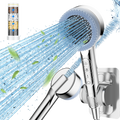 Filtered High Pressure Shower Head with 4 Spray Modes Clearance, Mineral Beads Hard Water Softening Handheld Showerhead, Detachable Water Saving Shower Sprayer for Bathroom