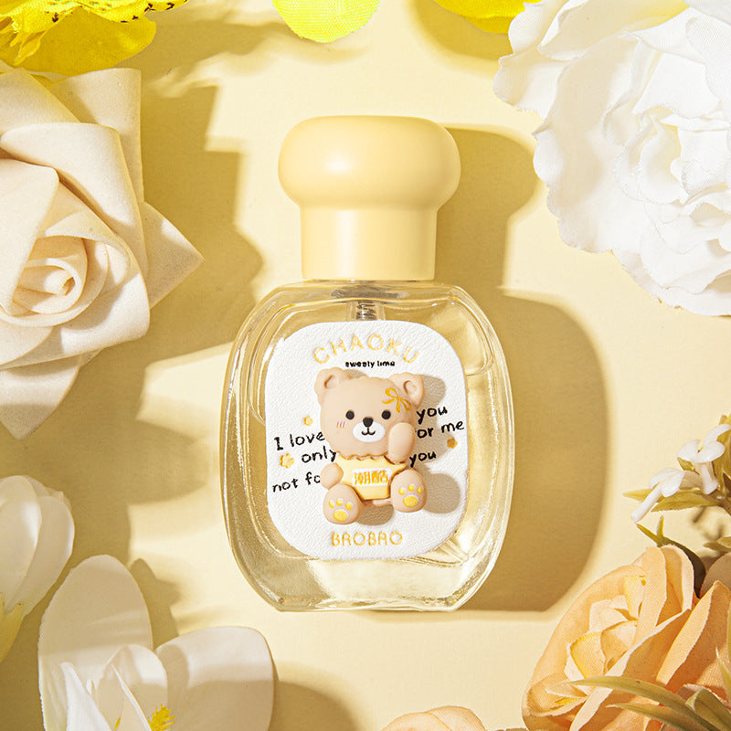 2222Pcs Clearance Cute Bear Cartoon Eau de Toilette, Long Lasting Sweet Floral Fruity Fragrance, Mini Kawaii Women Perfume 25ml