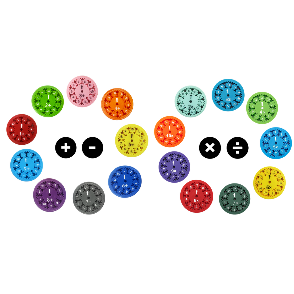 Math Fidget Spinner Set Clearance, Addition Subtraction Multiplication Division Learning Fidget Toys, Educational Math Fact Spinners for Kids Classroom Homeschool