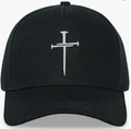 Three Nails Cross Embroidery Baseball Hat, Religious Faith Christian Adjustable Dad Cap Clearance Overstock