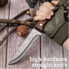 Kitchen Knife Set Clearance, High Carbon Stainless Steel Nakiri Cleaver Chef Santoku Paring Knife, Wooden Handle Sharp Cutting Knives for Meat Vegetable Fruit