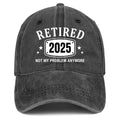 15071Pcs Clearance Vintage Washed Retired 2025 Baseball Hat, Funny Retirement Party Gift Adjustable Dad Cap