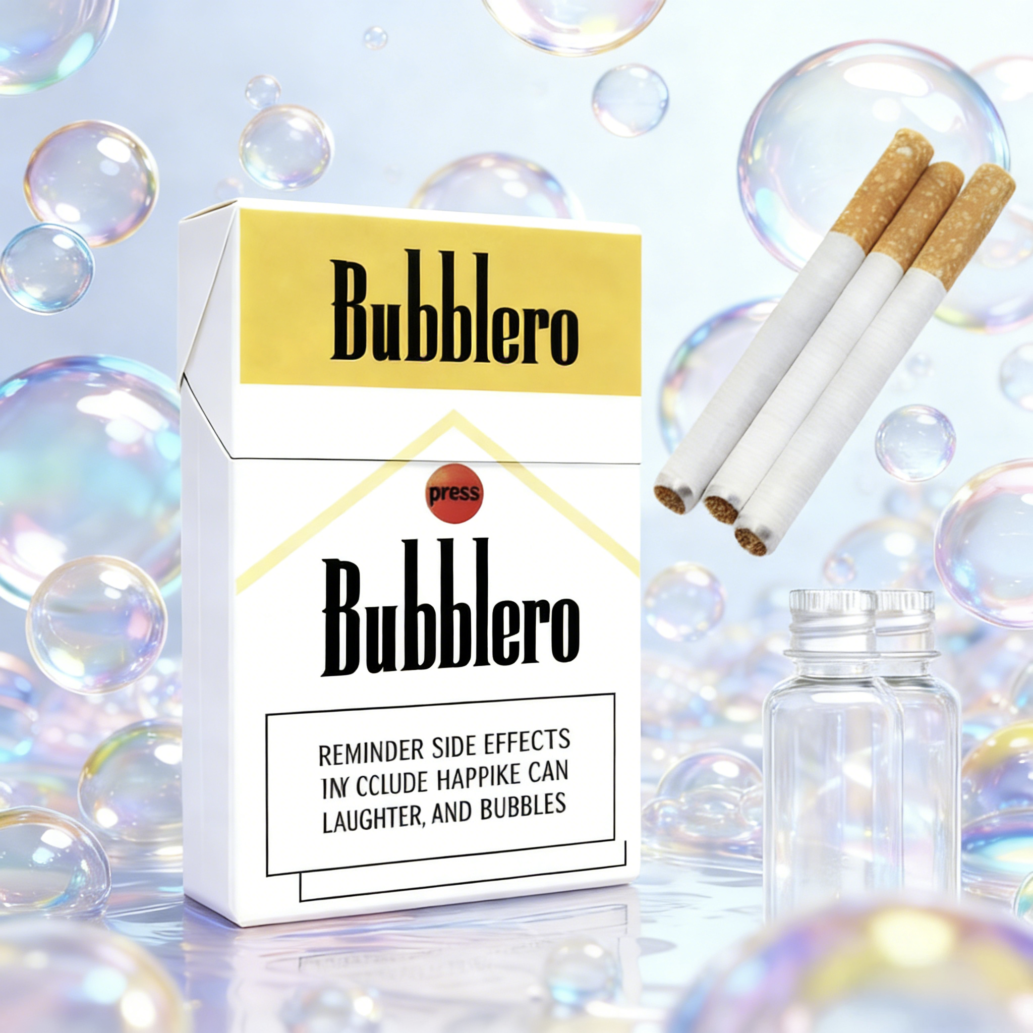 Cigarette Box Bubble Toy Set Clearance, Novelty Fake Cigarette Bubble Wands with Mini Bubble Solution, Funny Prank Photo Prop Bubble Maker for Party Gift Kids Outdoor Play