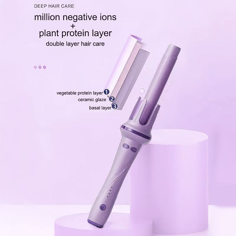 Clearance Automatic Hair Curler, Million Negative Ions Ceramic Curling Iron, Anti-Scald Lazy Auto Curling Wand with Plant Protein Hair Care
