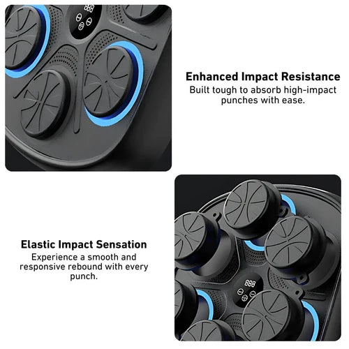Clearance Smart Music Boxing Machine, Wall-Mounted Bluetooth Electronic Punching Target with Boxing Gloves, LED Light & Counting Home Fitness Stress Relief Equipment