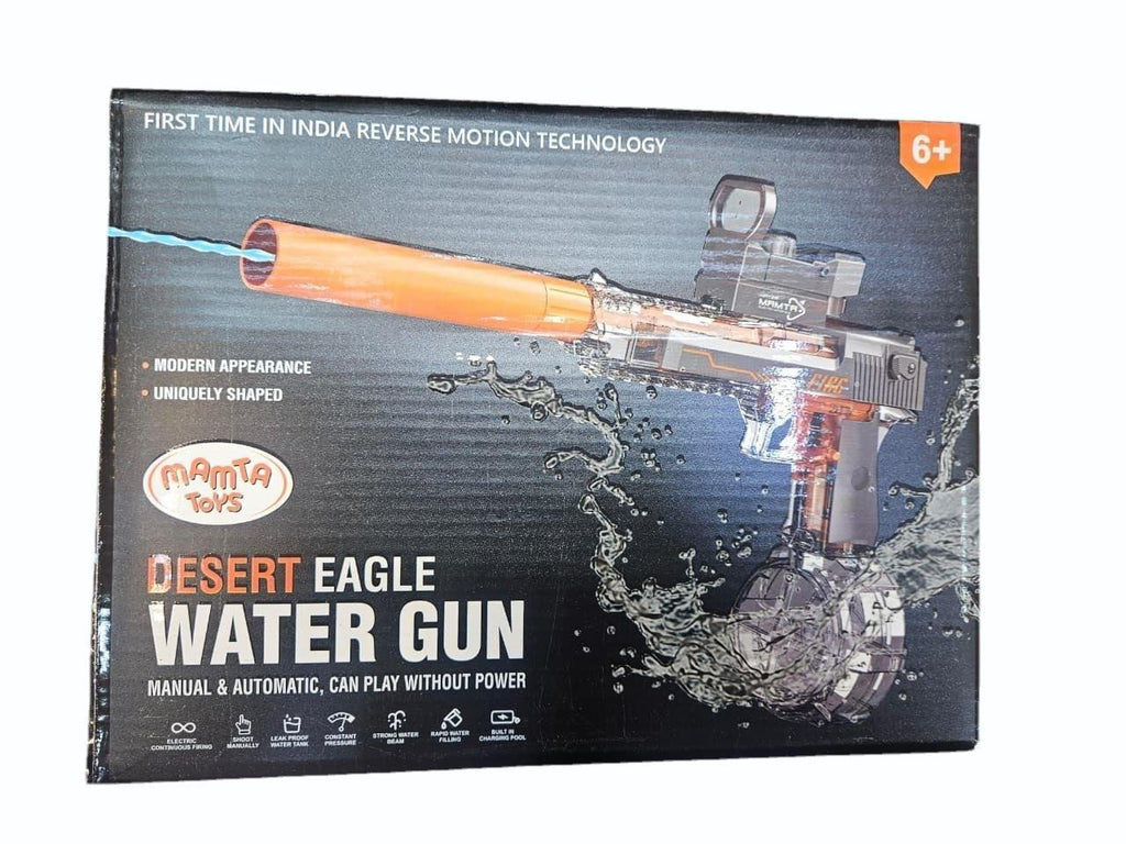 1253Pcs Clearance Transparent Desert Eagle Electric Water Gun, Manual & Automatic Dual Mode Squirt Gun, Rechargeable High Pressure Summer Pool Beach Toy